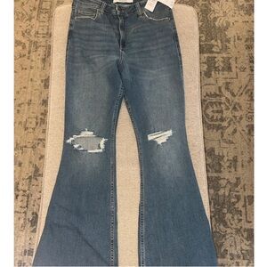 Hollister Distressed Blue Flare Jeans